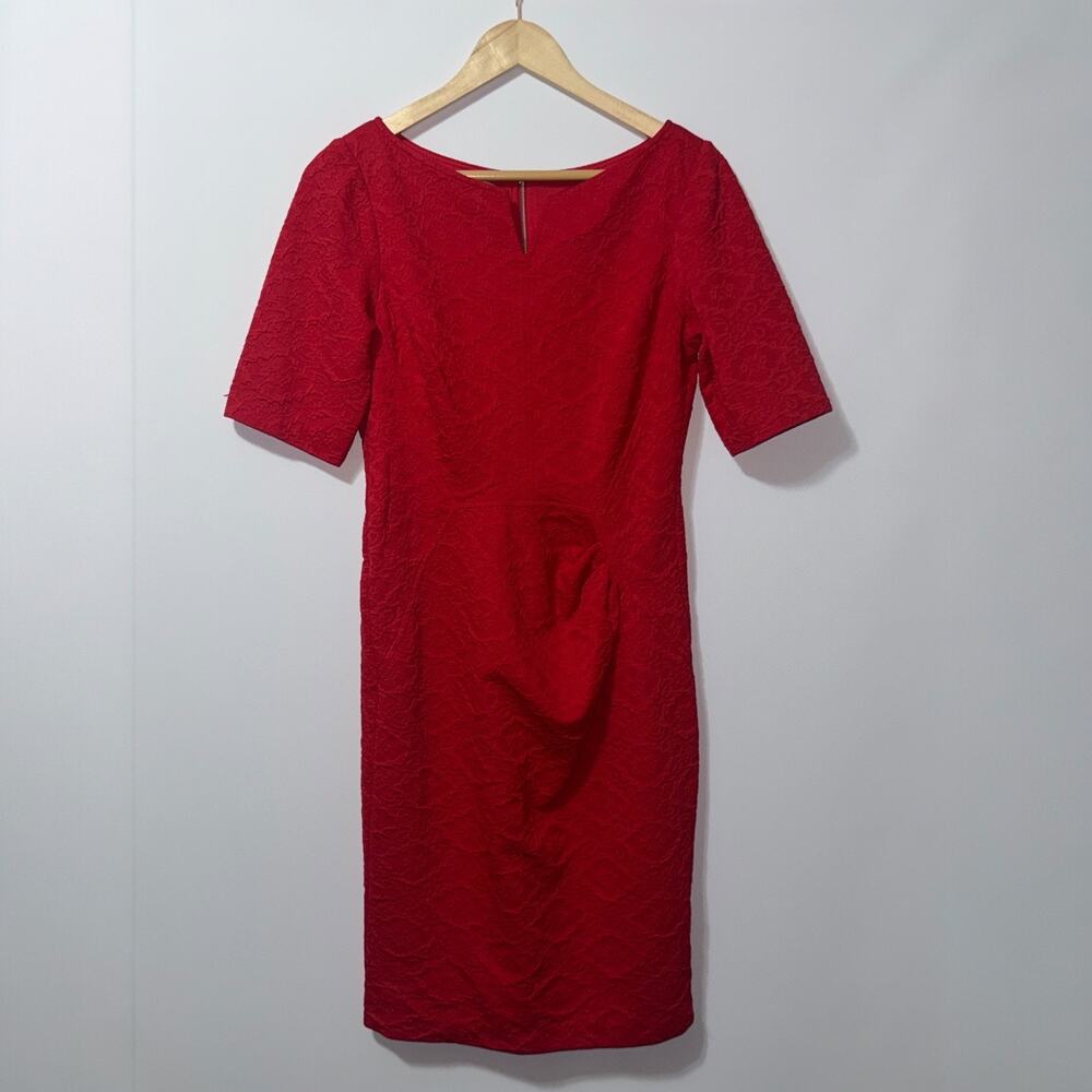 Maggy London short sleeve body-con red dress women’s size 10